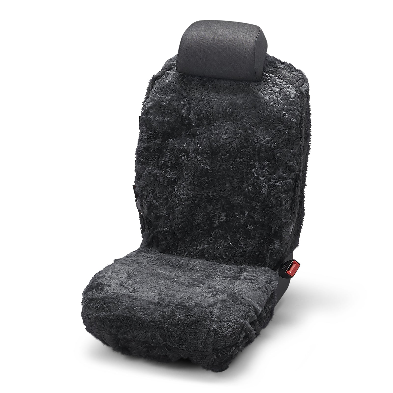 Neuenschwander Autositzbezug Lammfell grau Vorderseite