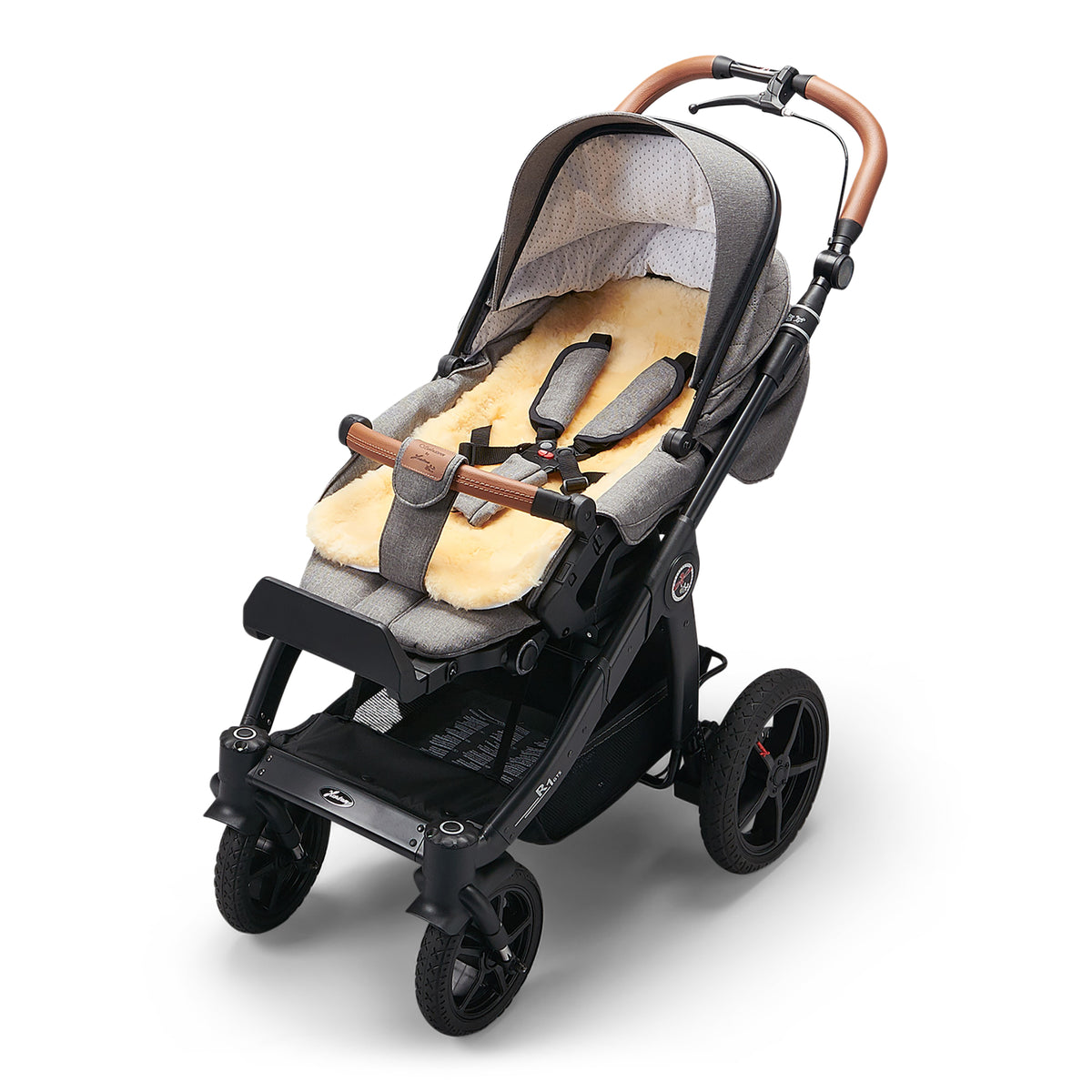 Neuenschwander Lammfell Einlage Kinderwagen beige Vorderansicht