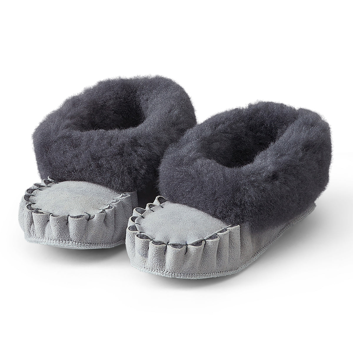 Neuenschwander Lammfell Kinderfinken anthrazit Vorderansicht