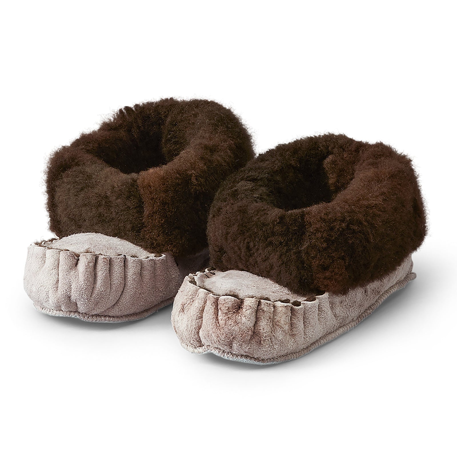 Neuenschwander Lammfell Kinderfinken grau Vorderansicht