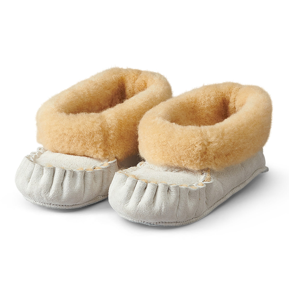 Neuenschwander Lammfell Kinderfinken beige Vorderansicht