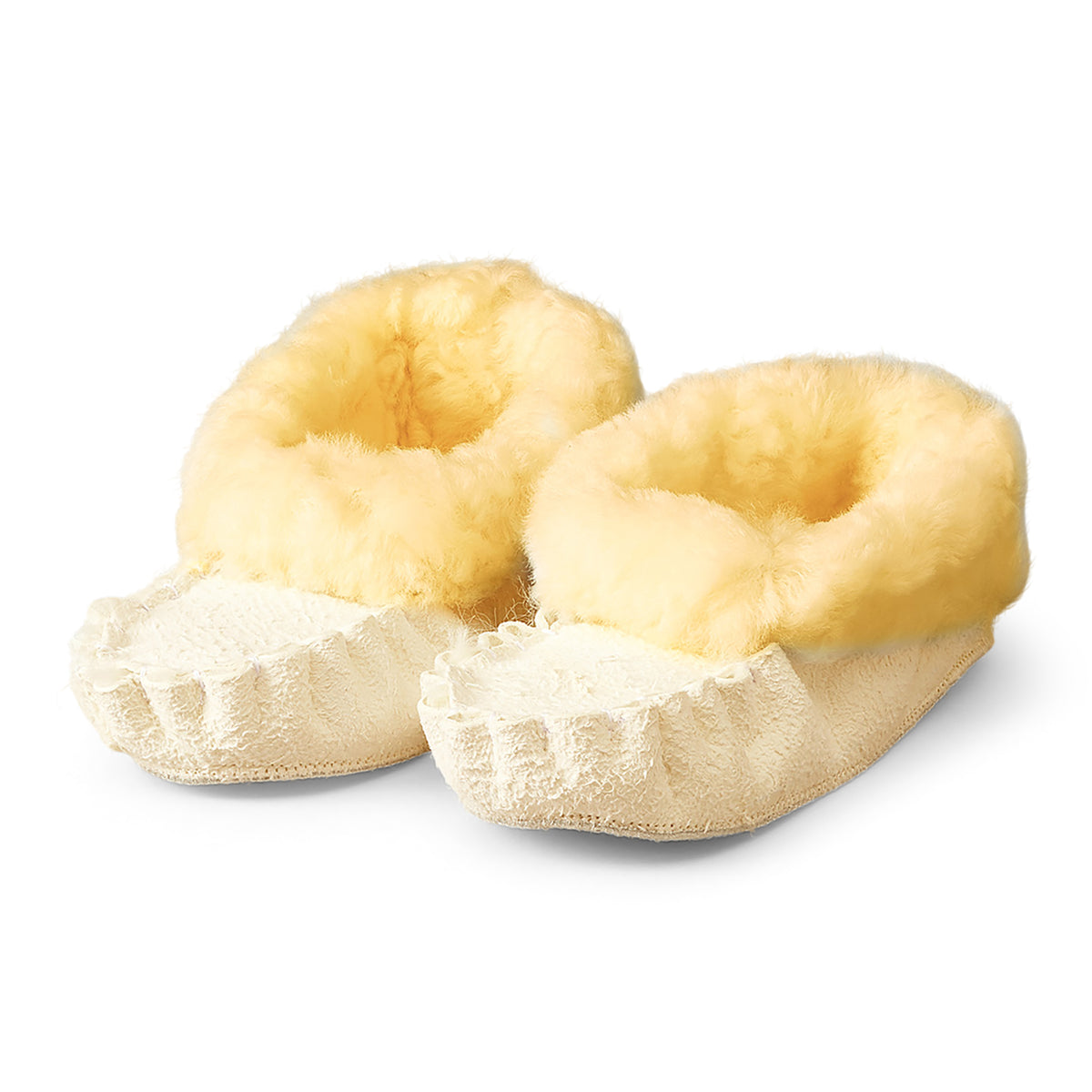 Neuenschwander Lammfell Kinderfinken beige gold Vorderansicht