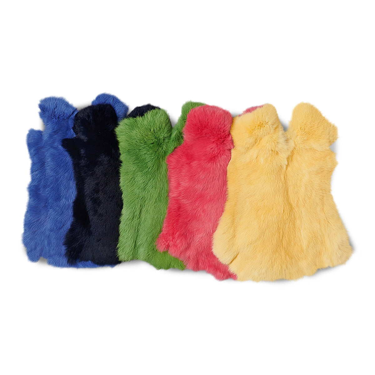 neuenschwander kaninchenfell gefärbt blau dunkelblau grün pink gelb