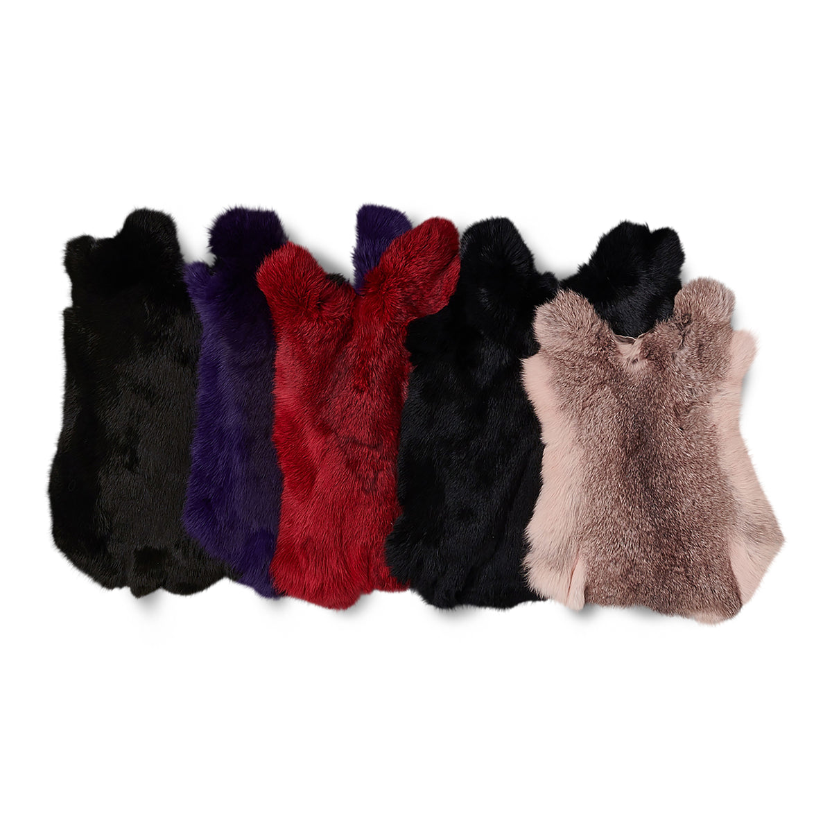 neuenschwander kaninchenfell gefärbt dunkelbraun violett rot dunkelgrün rosa rosé