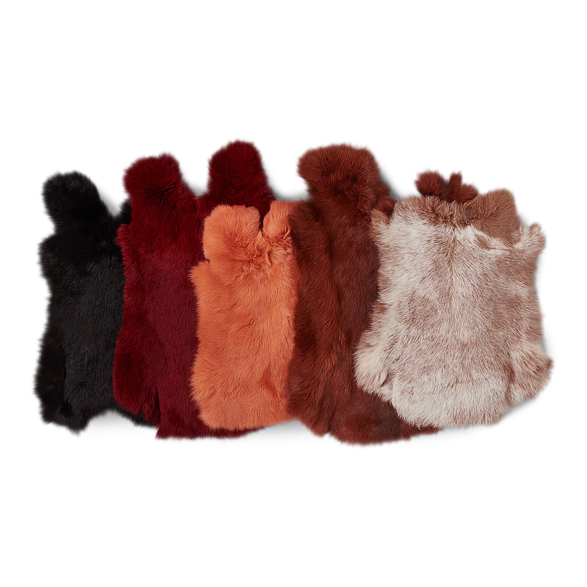 neuenschwander kaninchenfell gefärbt schwarz dunkelrot rot orange marron braun braun meliert