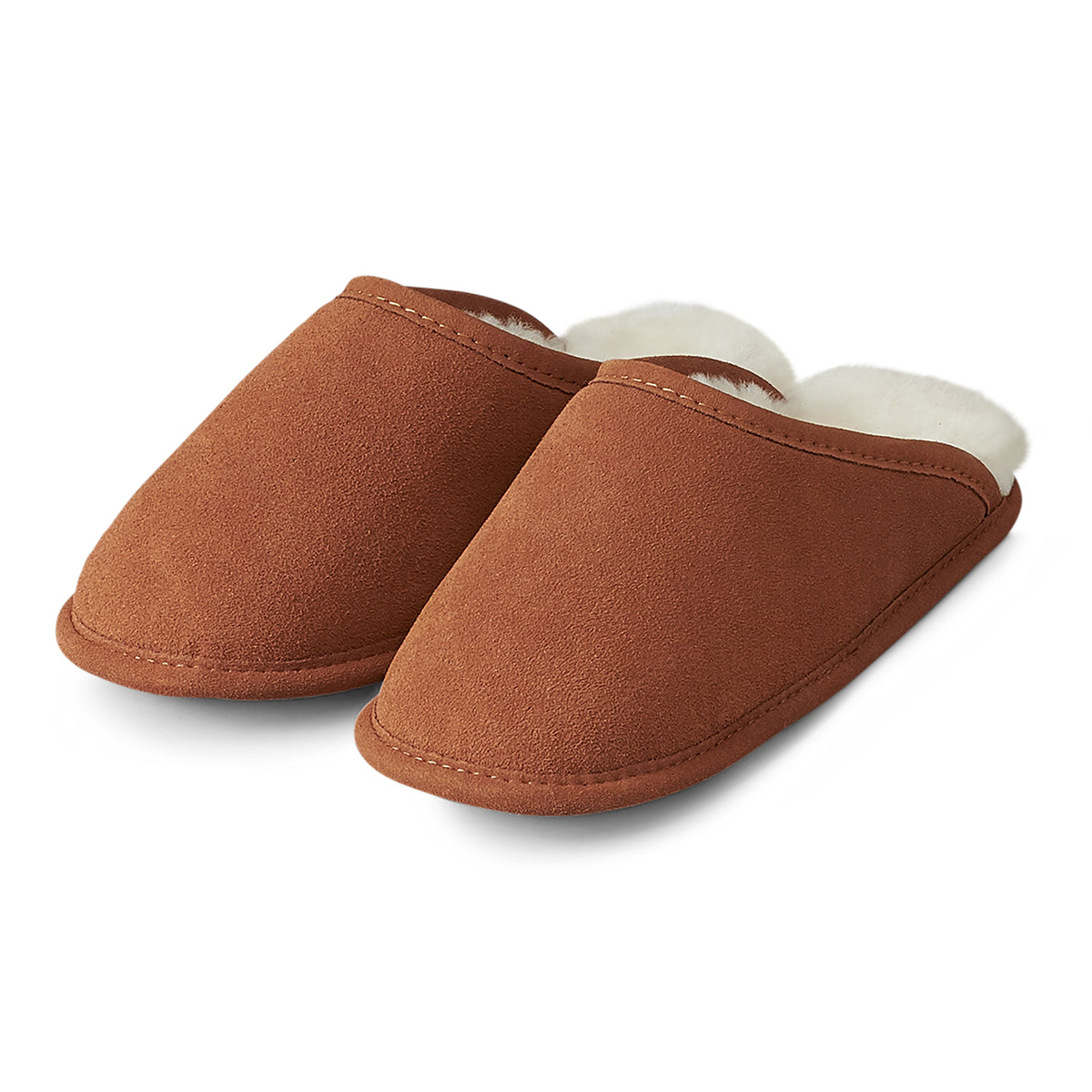 Neuenschwander Lammfell Hausschuhe Trendy braun beige Vorderansicht