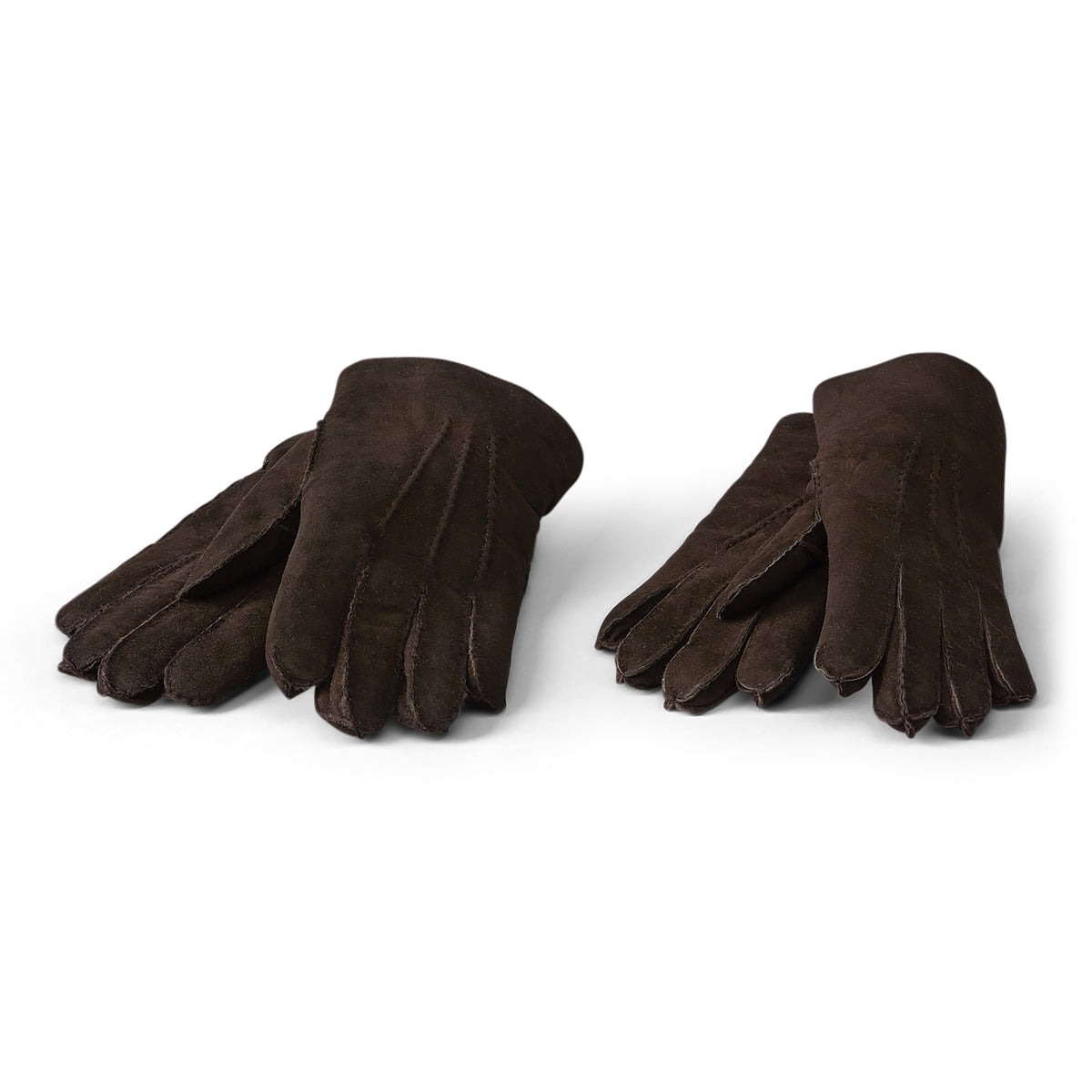 Neuenschwander Lammfell Handschuhe Fingerhandschuhe braun Vorderansicht