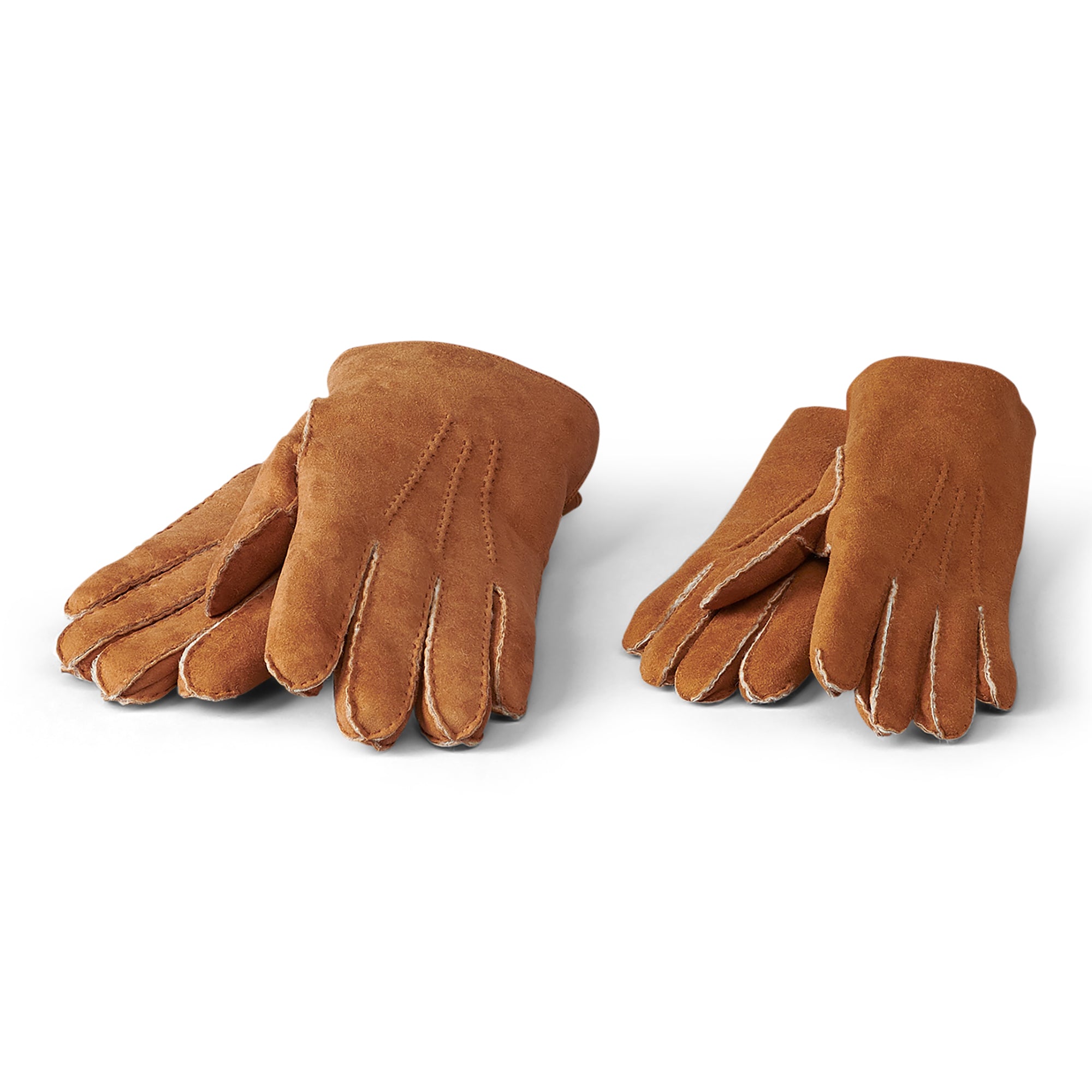 Neuenschwander Lammfell Handschuhe Fingerhandschuhe braun Vorderansicht