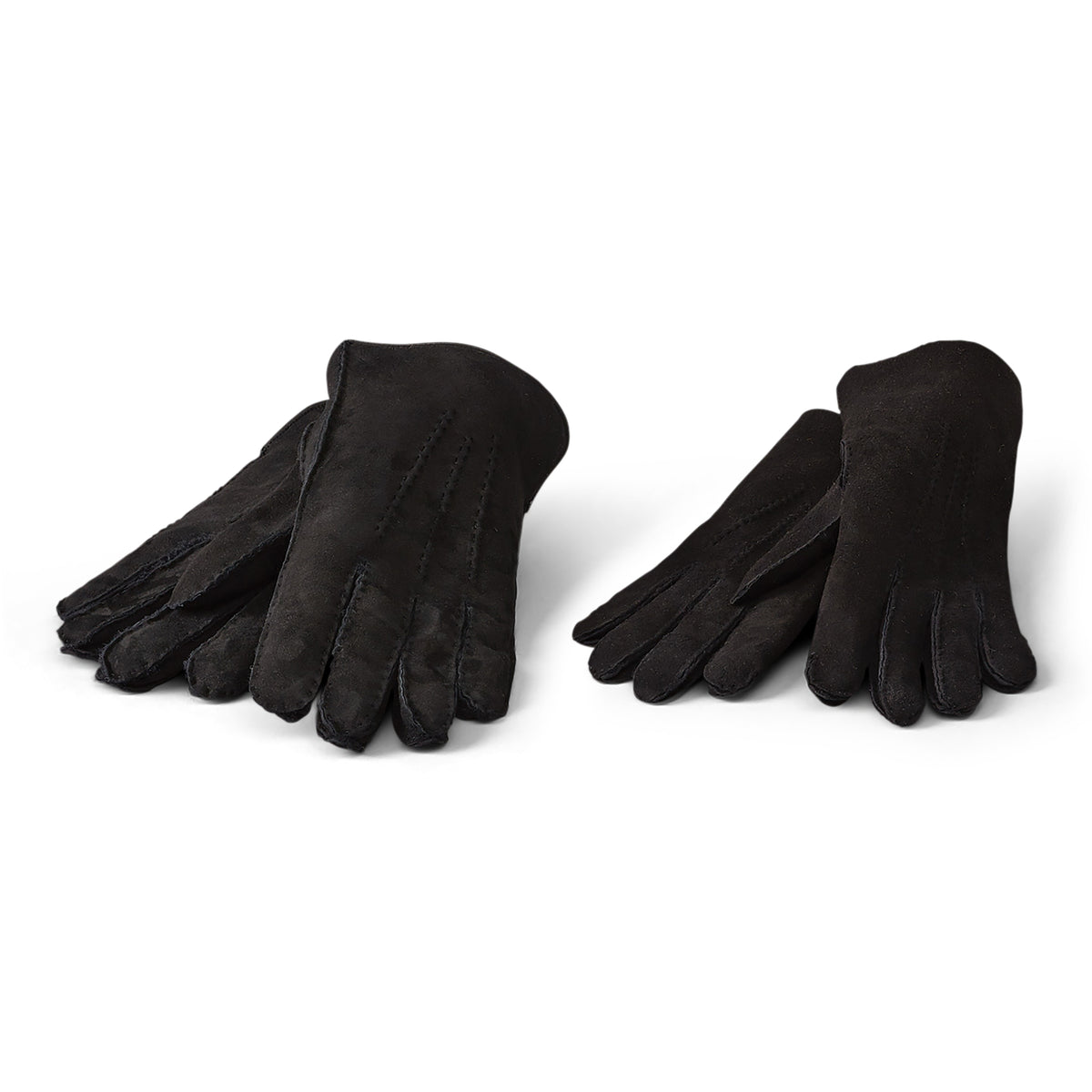 Neuenschwander Lammfell Handschuhe Fingerhandschuhe schwarz Vorderansicht