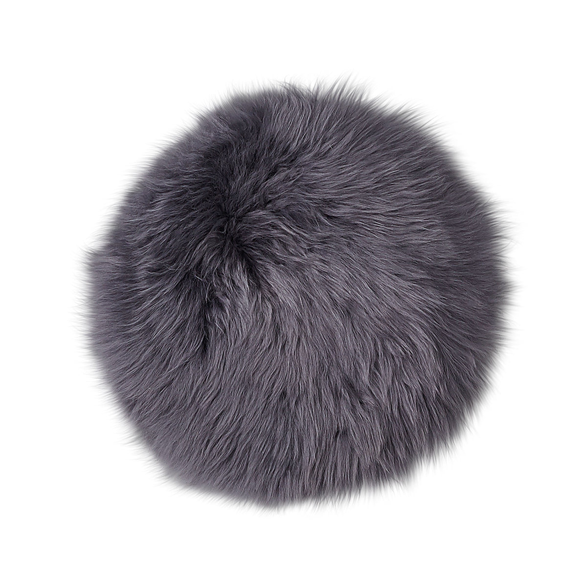 Neuenschwander Lammfell Sitzkissen grau Vorderansicht