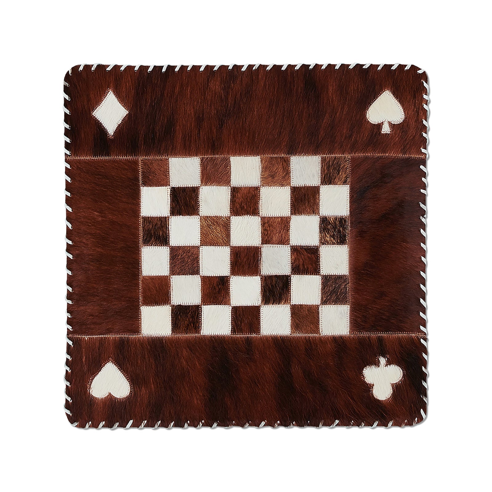 Neuenschwander Kuhfell Jassteppich braun weiss Vorderansicht
