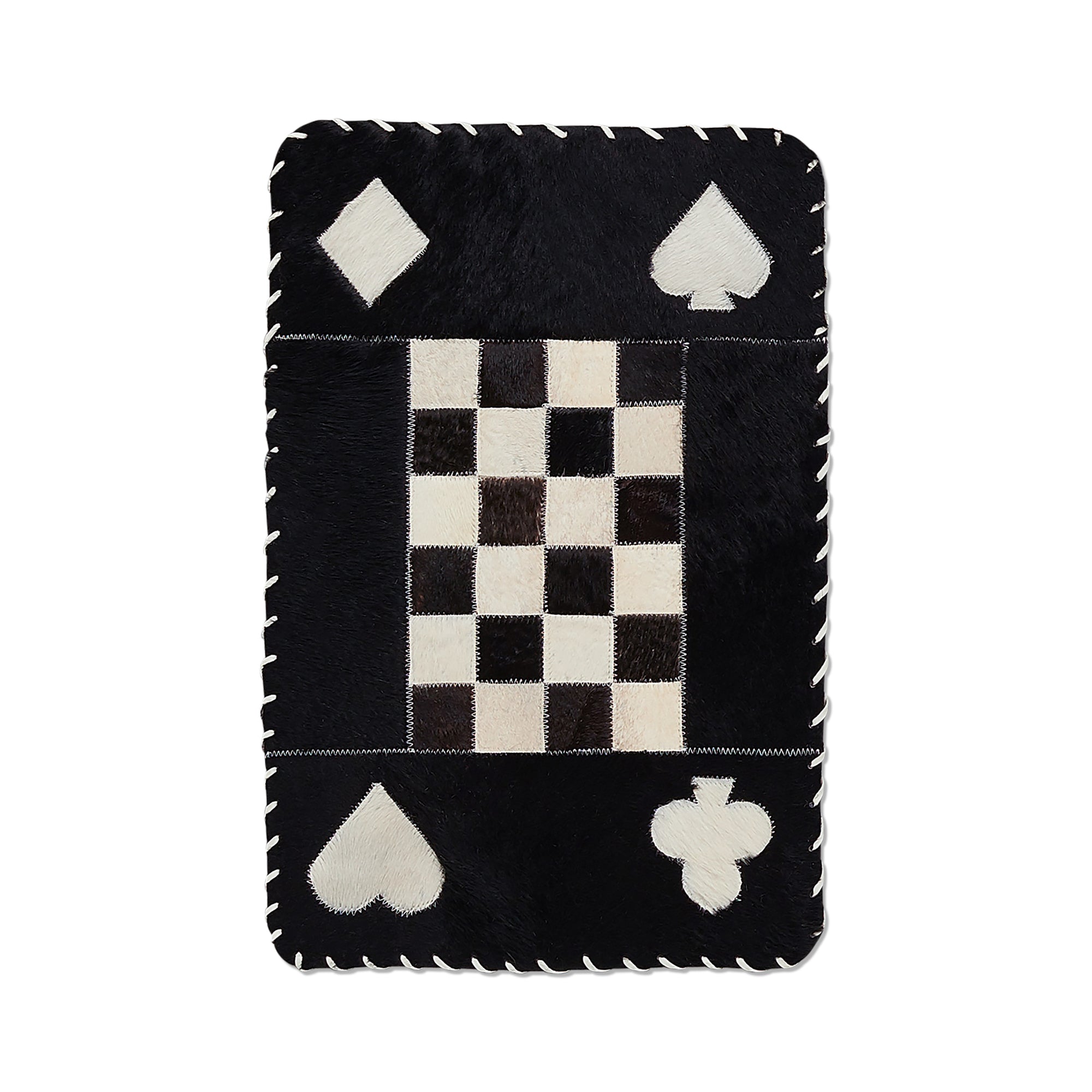 Neuenschwander Kuhfell Jassteppich braun weiss Vorderansicht