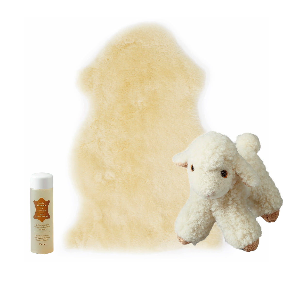 Peau d'agneau suisse « Babylove », bords naturels