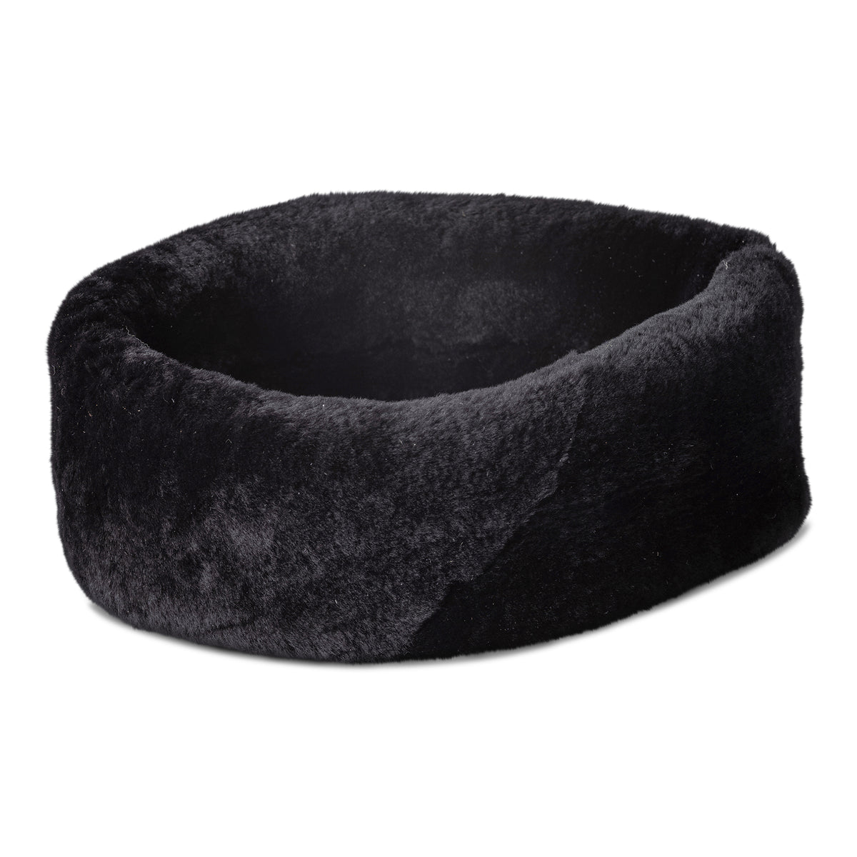 Neuenschwander Lammfell Stirnband schwarz, Ganzansicht