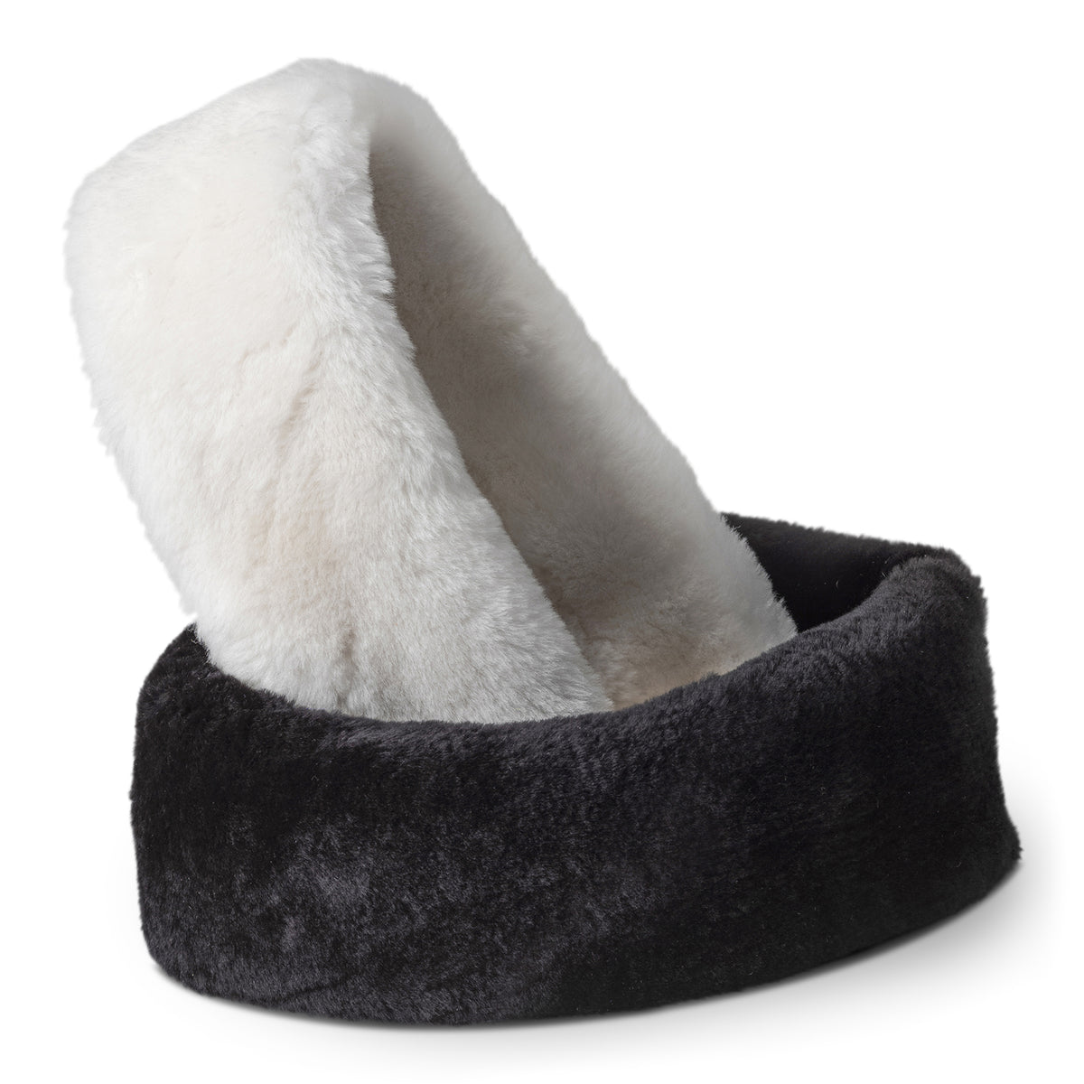 Neuenschwander Lammfell Stirnband beige und schwarz, beide Farben