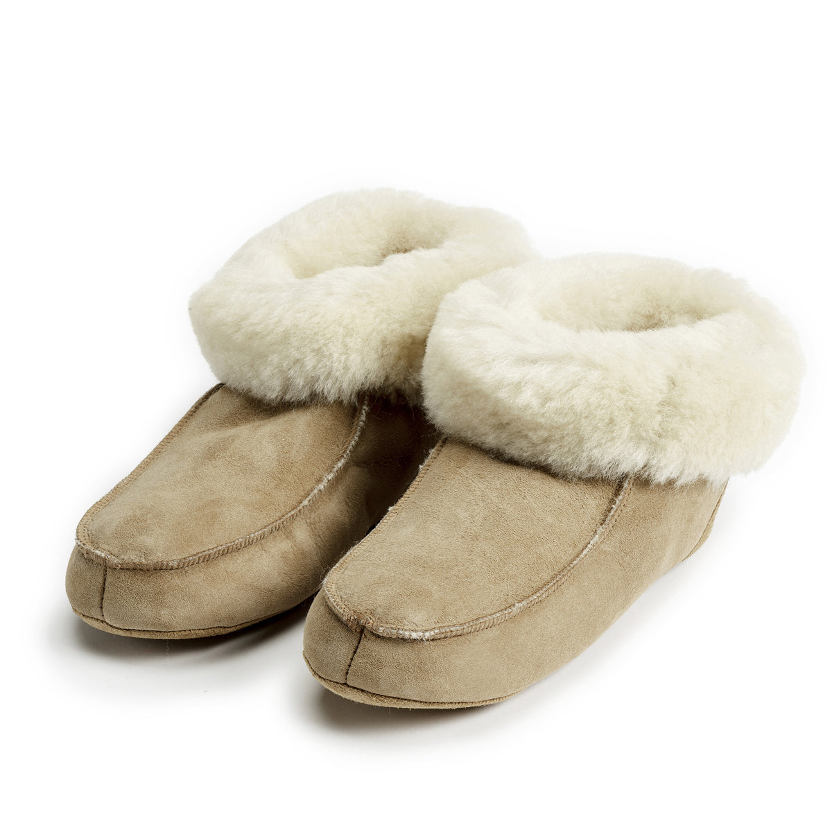 Neuenschwander Lammfell Hausschuhe camel