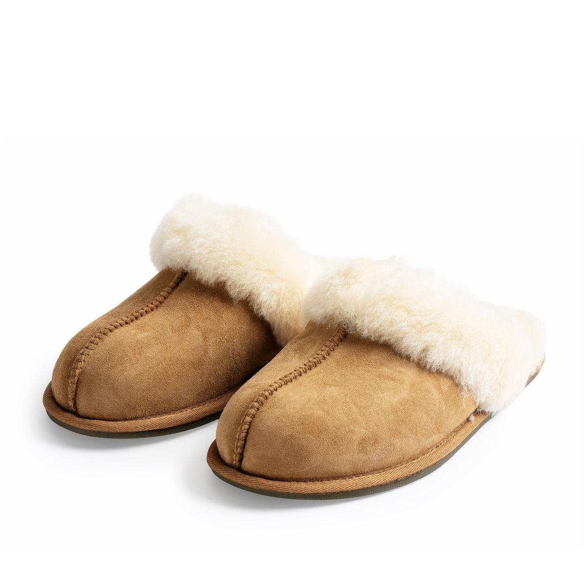 neuenschwander lammfellhausschuh damen style mit gummisohle camel