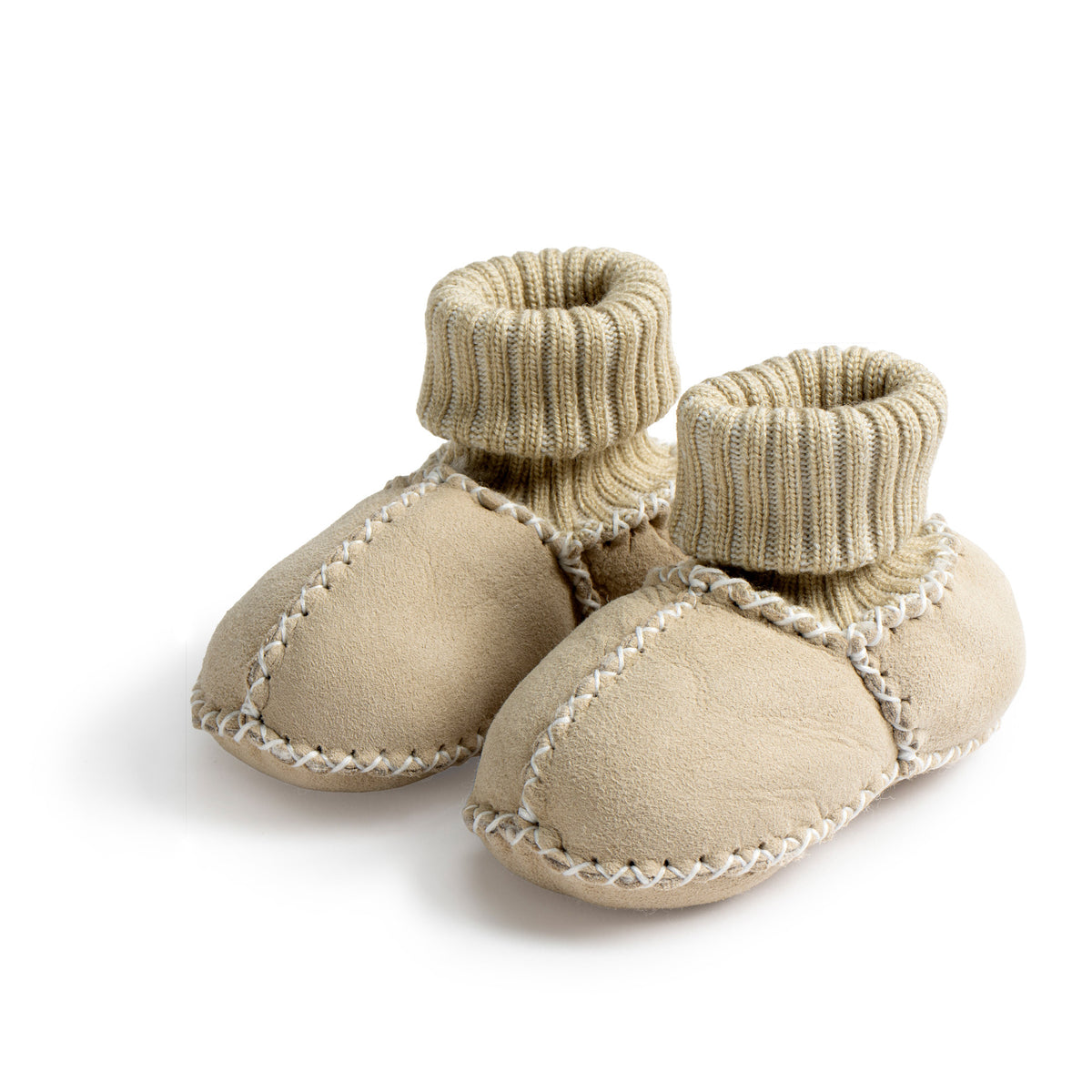neuenschwander lammfellfinken bébé baby mit strickbündchen bibi sand