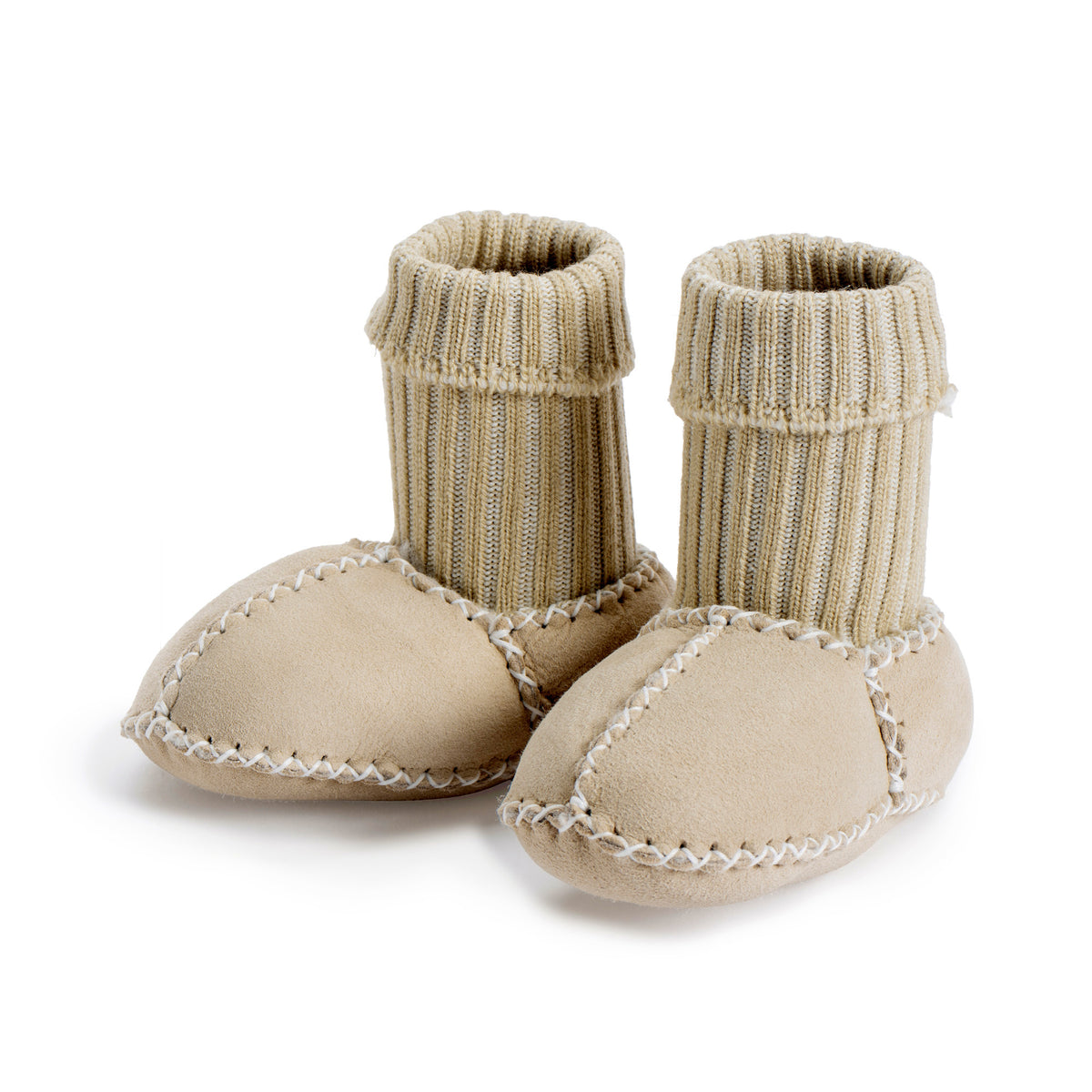 neuenschwander lammfellfinken bébé baby mit strickbündchen bibi sand