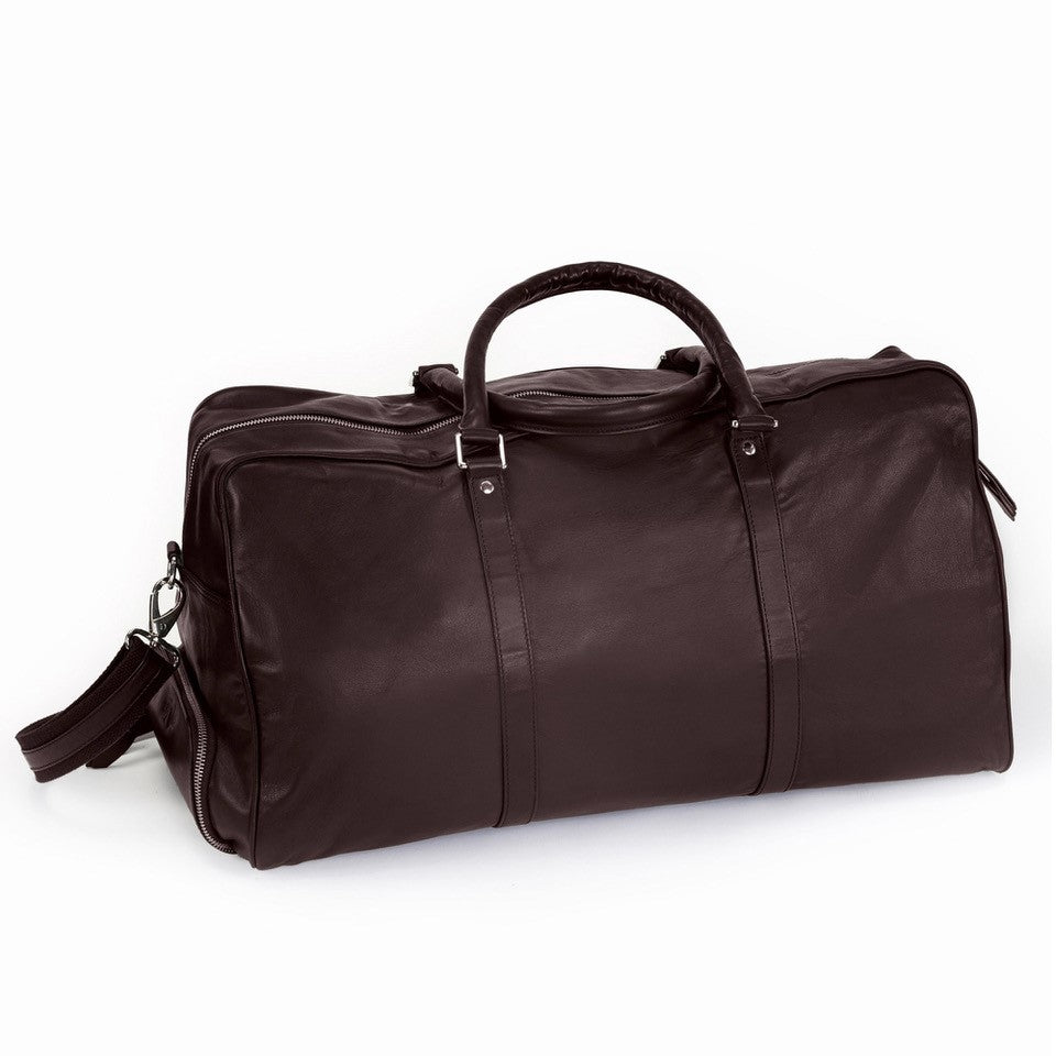 Leather travel bag Friday, brown