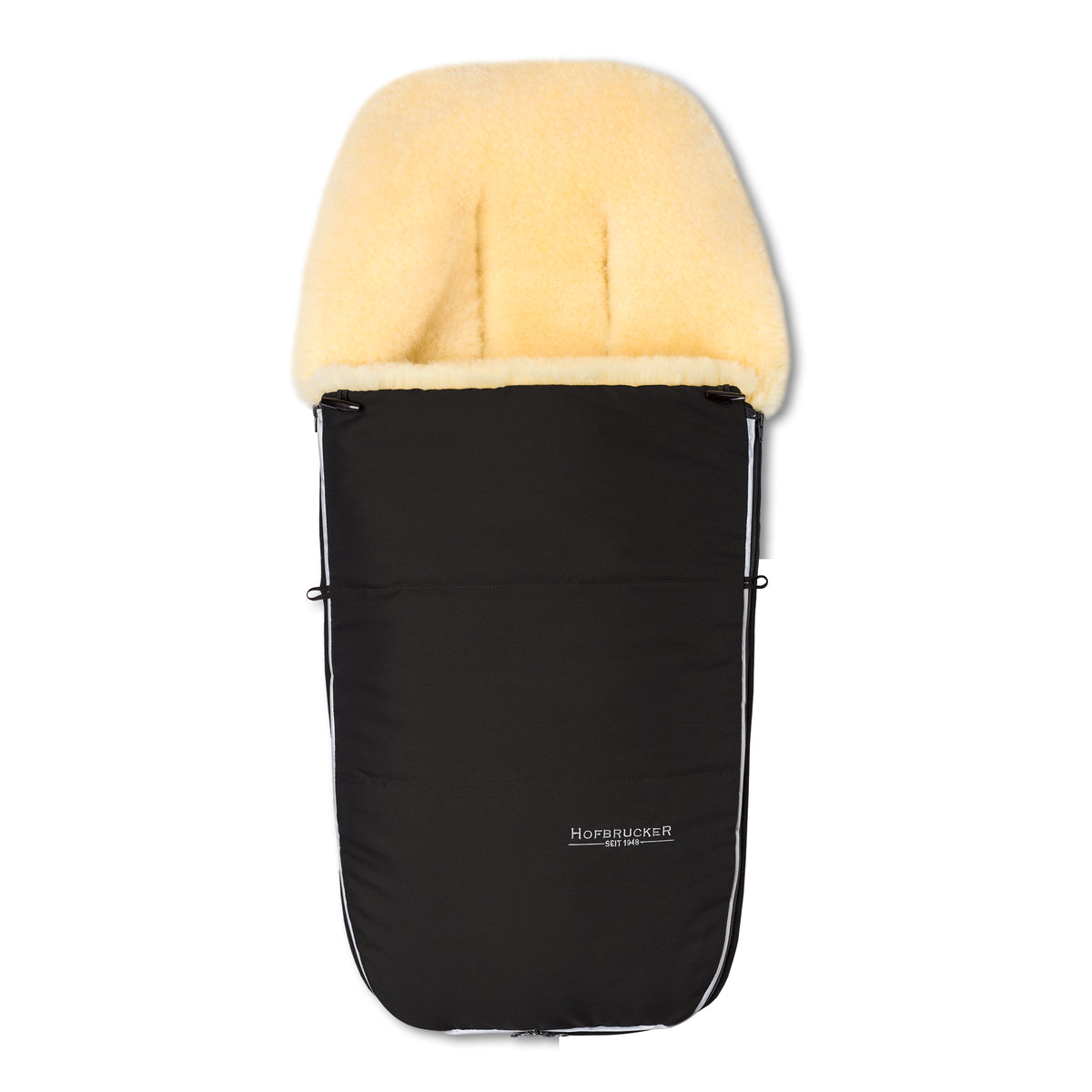 Neuenschwander Lammfell Fusssack Polaris schwarz