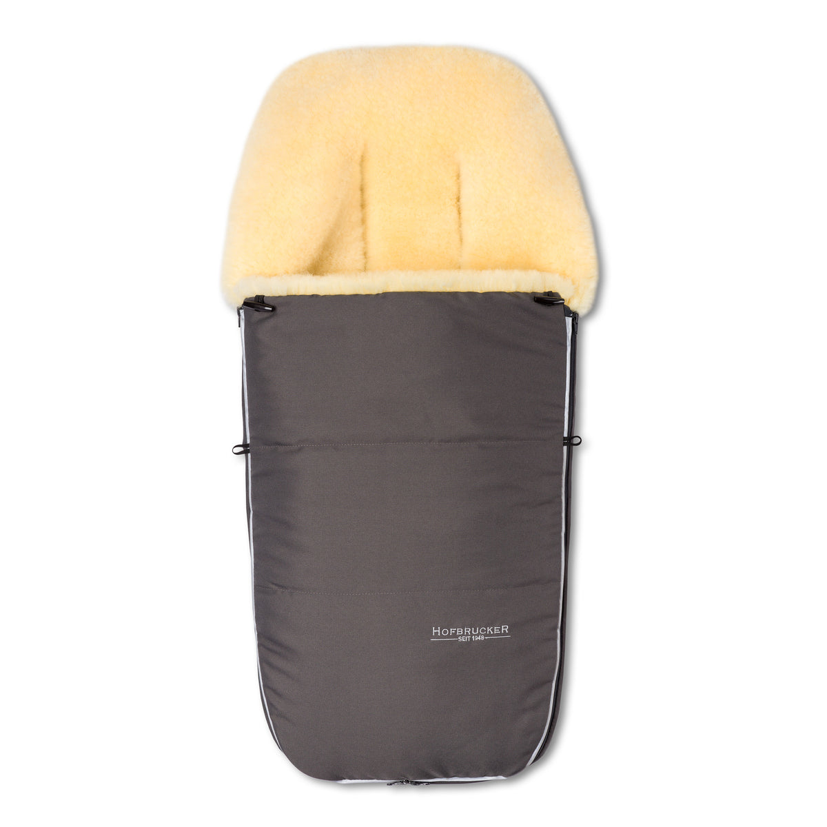 Neuenschwander Lammfell Fusssack Polaris grau