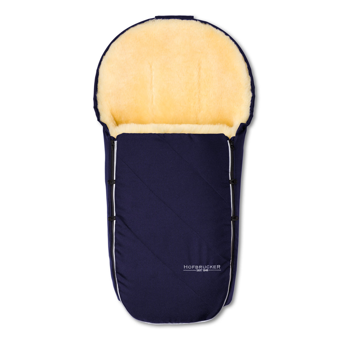 Neuenschwander Lammfell Fusssack Toni navy blue dunkelblau