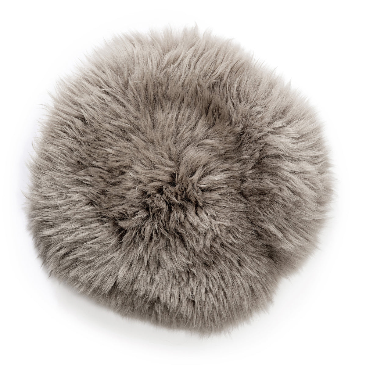 Neuenschwander Lammfell Sitzkissen abgefüttert mushroom rund 38 cm
