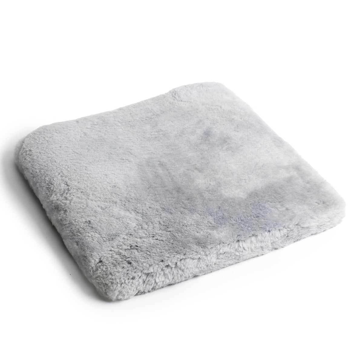 neuenschwander lammfell sitzkissen mit schaumstoff abgefüttert 38x38 silbergrau