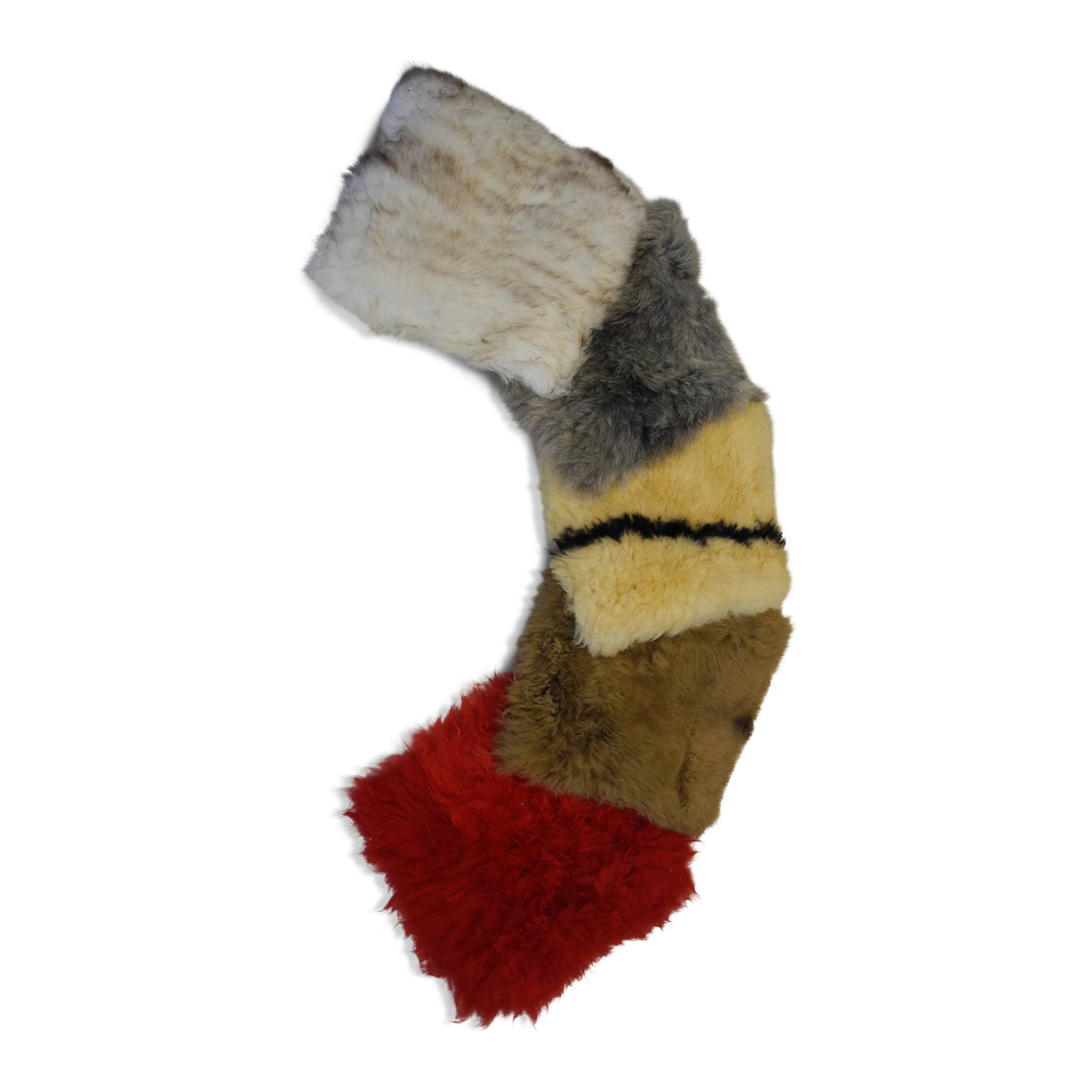 Neuenschwander Lammfell Sitzkissen bunt Vorderansicht