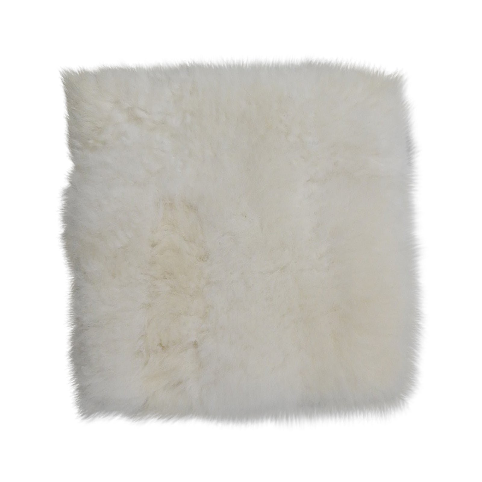 Neuenschwander Lammfell Sitzkissen weiss Vorderansicht