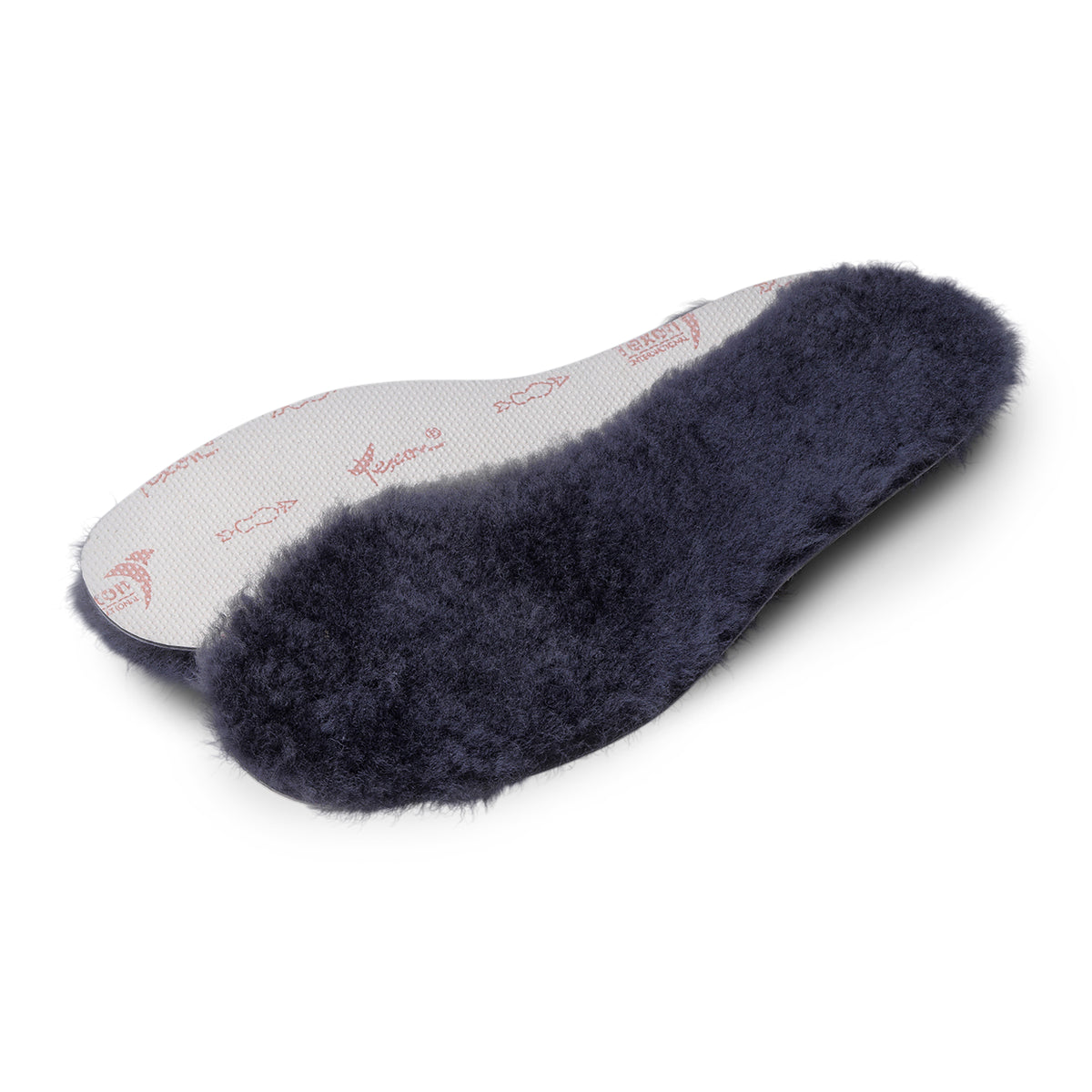 Neuenschwander Lammfell Sohle anthrazit blau Vorderansicht