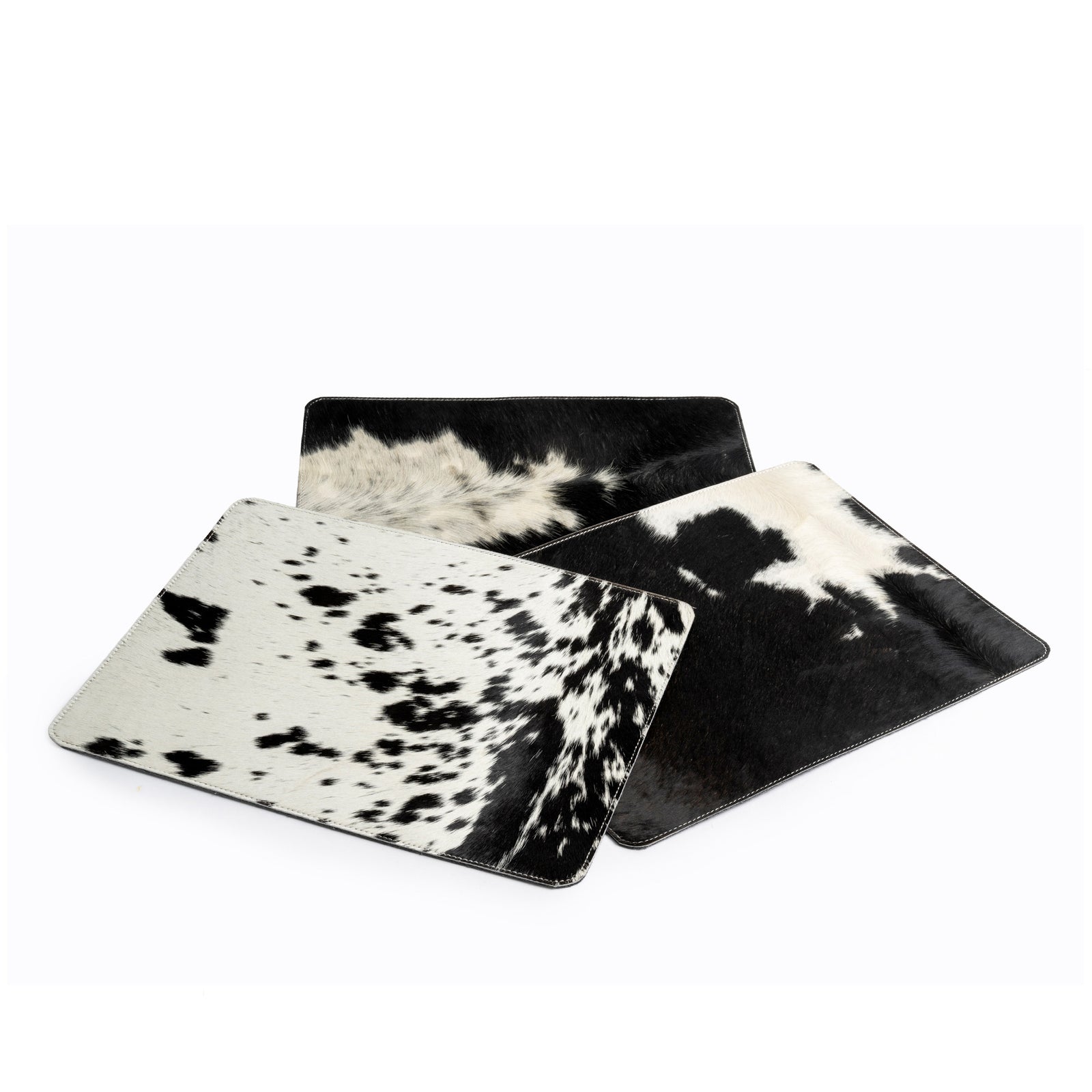 neuenschwander kuhfell tischset 43x33 schwarz-weiss