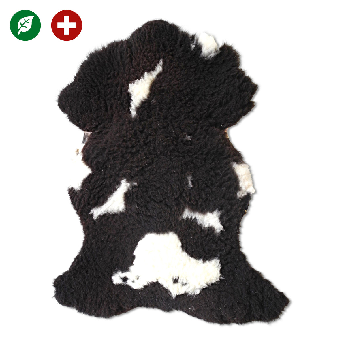 neuenschwander schaffell schweiz unikat naturbraun dunkelbraun weiss gefleckt