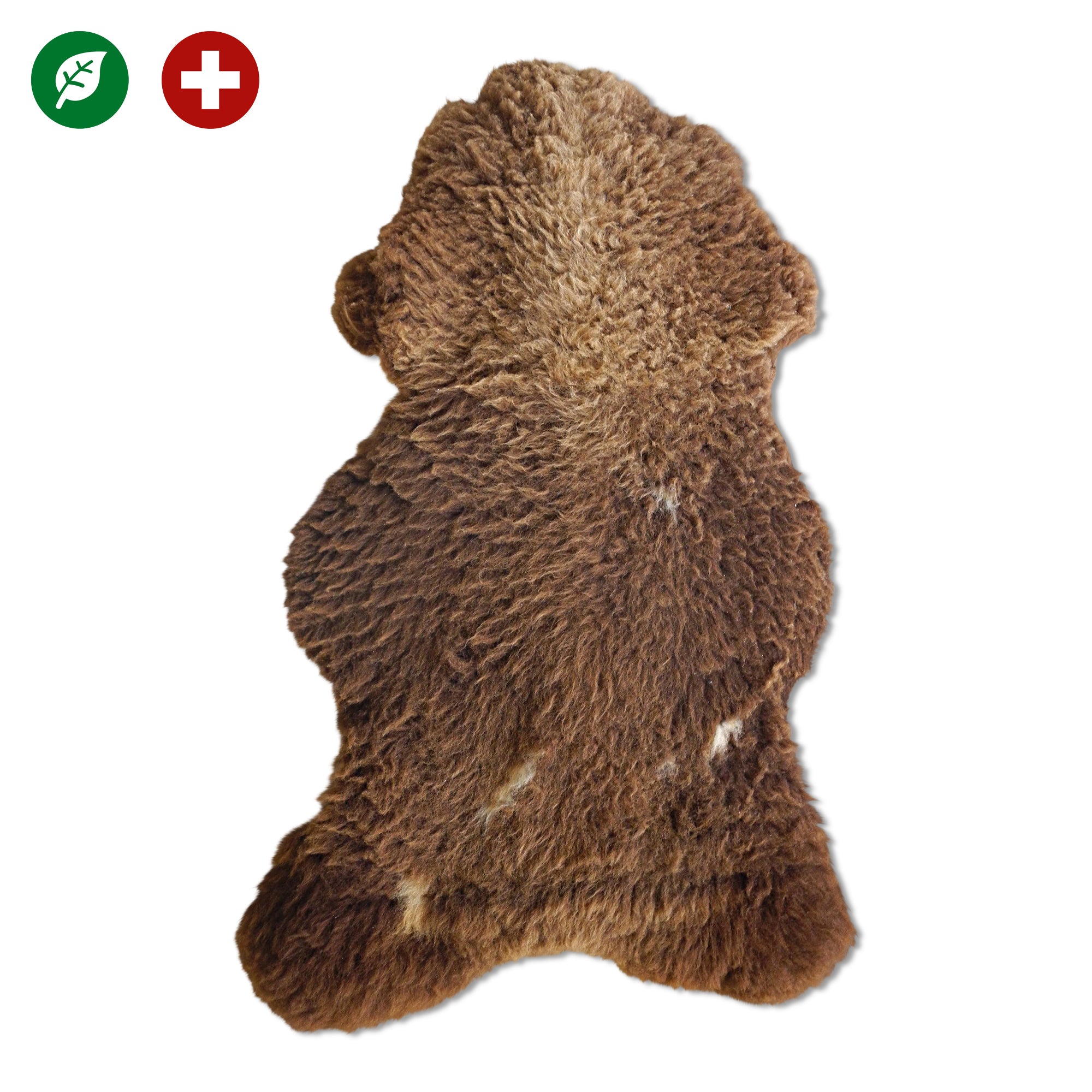 neuenschwander schaffell schweiz unikat naturbraun braun gefleckt