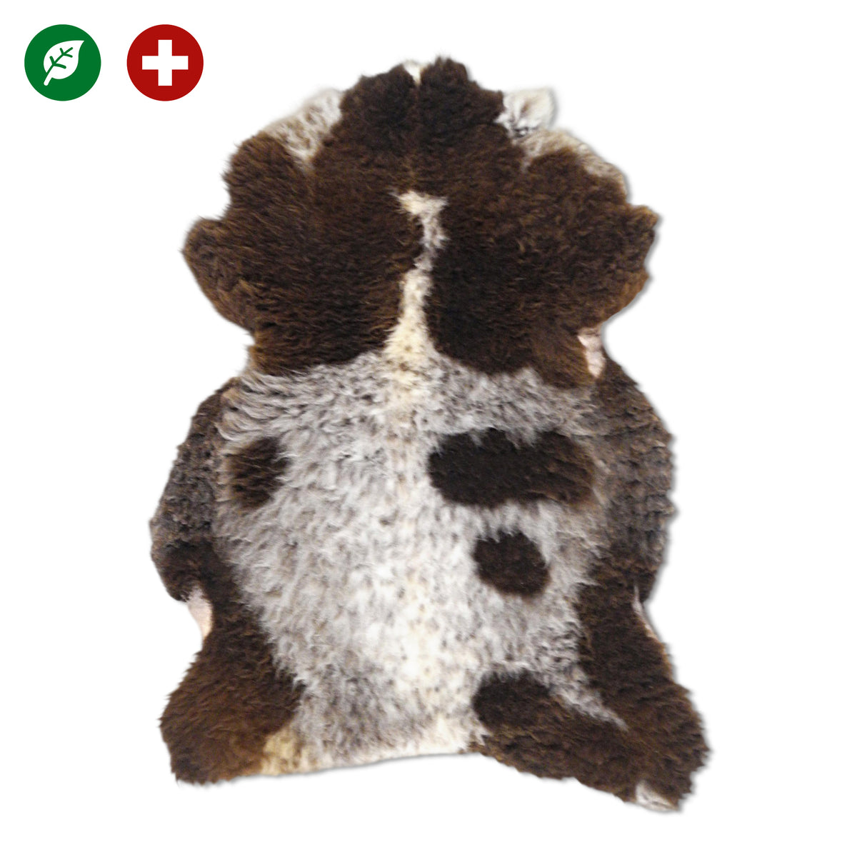 neuenschwander schaffell schweiz unikat naturbraun dunkelbraun gescheckt