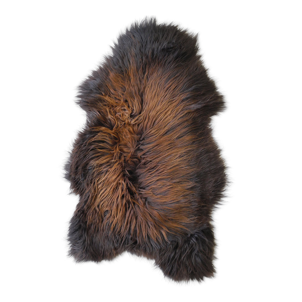 neuenschwander schaffell island langhaar unikat naturbraun dunkelbraun mit hellen Spitzen