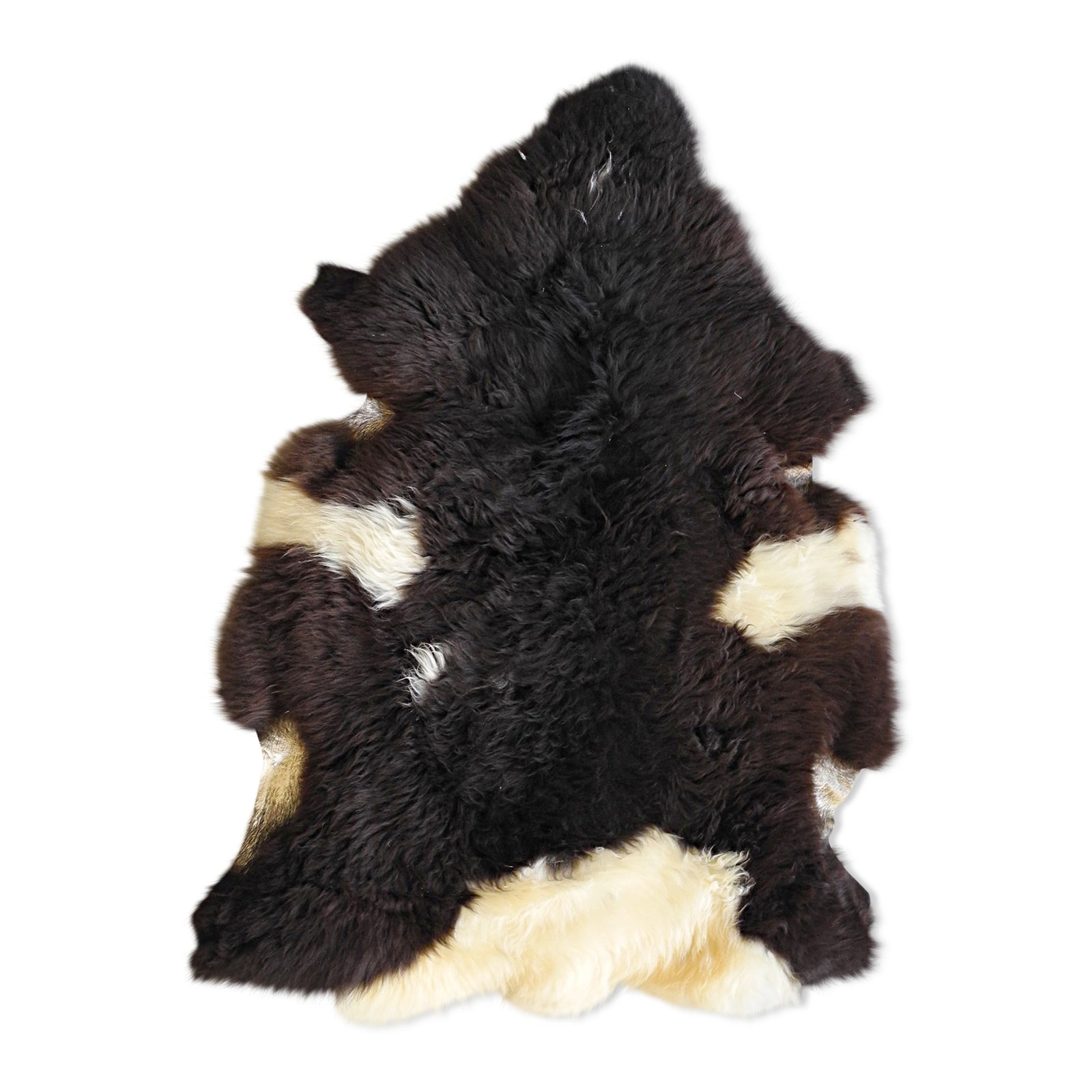 neuenschwander schaffell unikat naturbraun braun weiss gefleckt