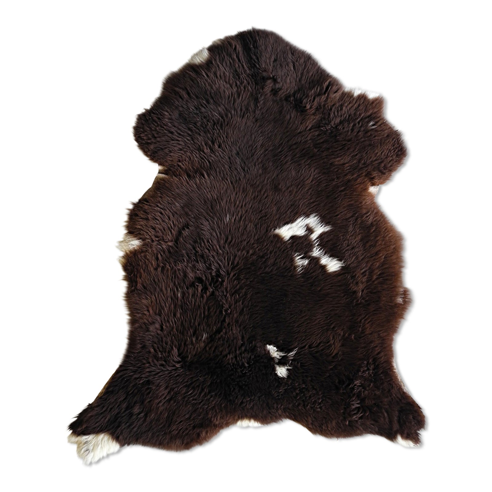 neuenschwander schaffell unikat naturbraun dunkelbraun gefleckt