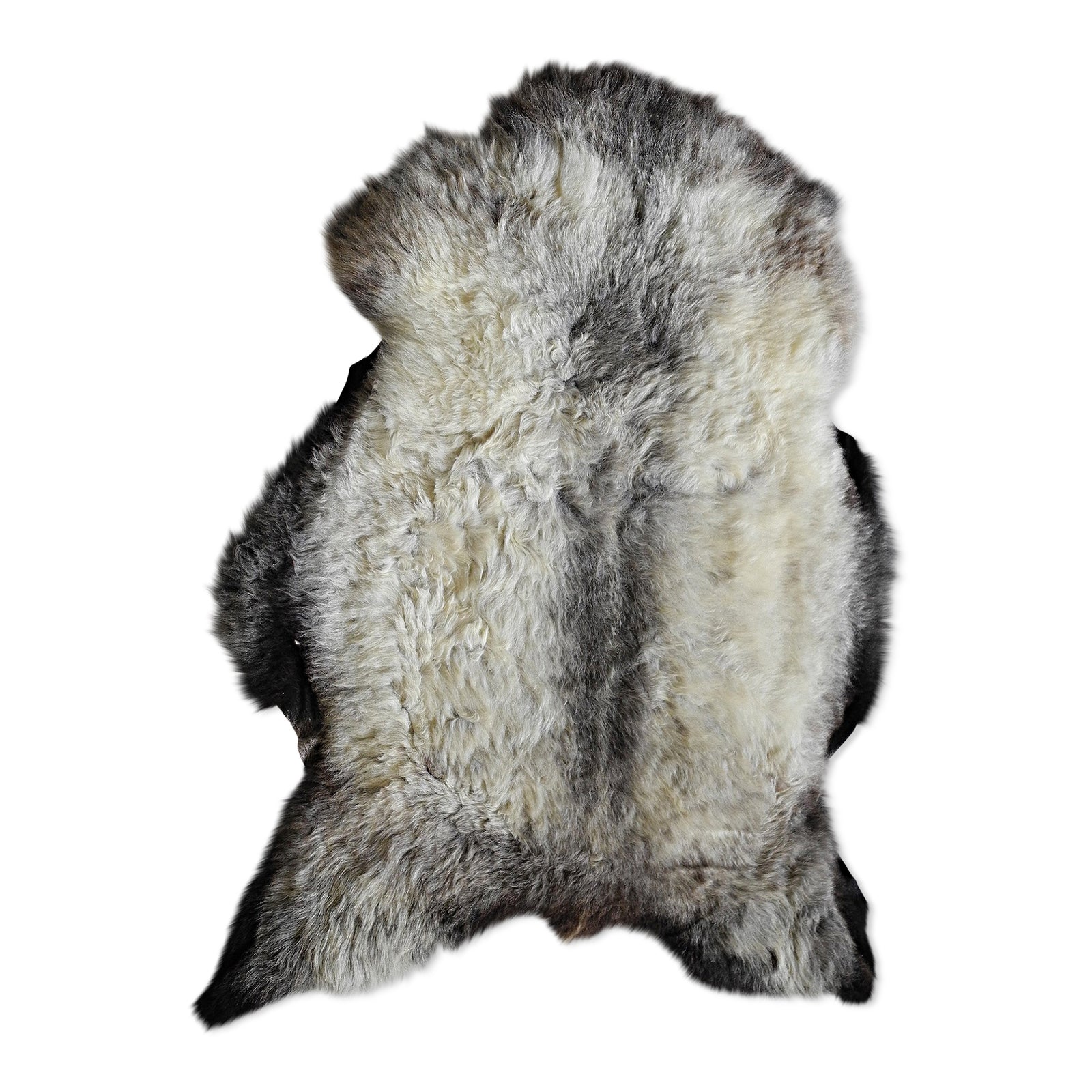 neuenschwander schaffell unikat naturgrau grau gescheckt