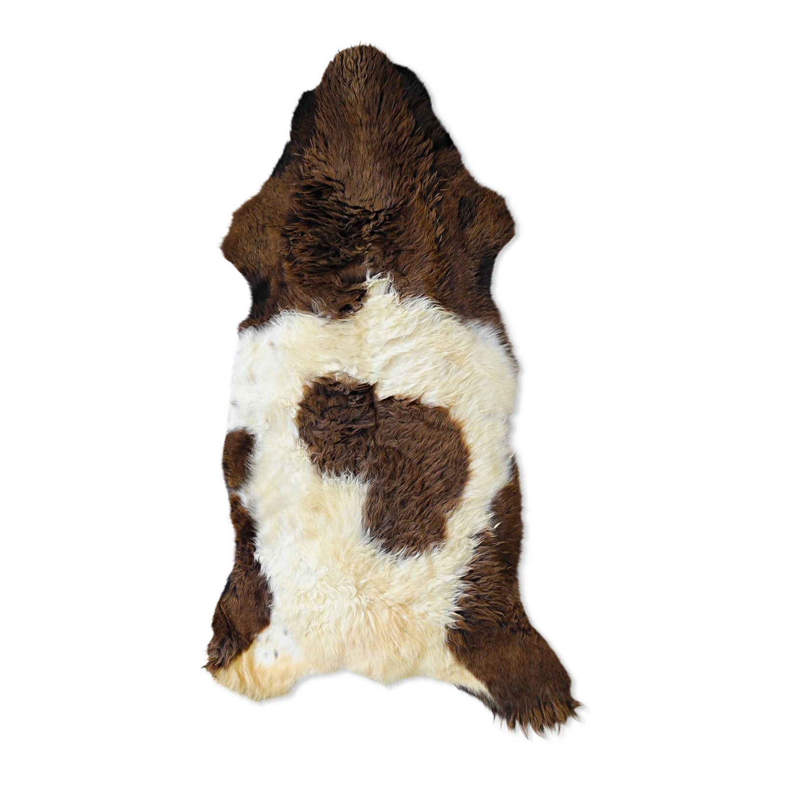 neuenschwander schaffell unikat naturbraun braun weiss gefleckt