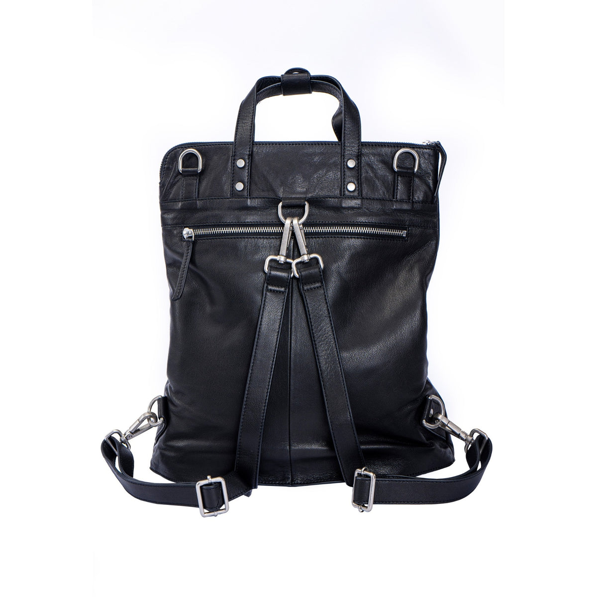 Lederrucksack Dumba, Schwarz