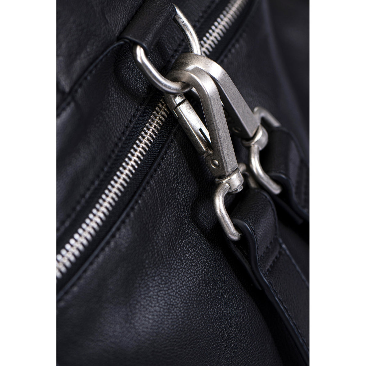 Lederrucksack Dumba, Schwarz